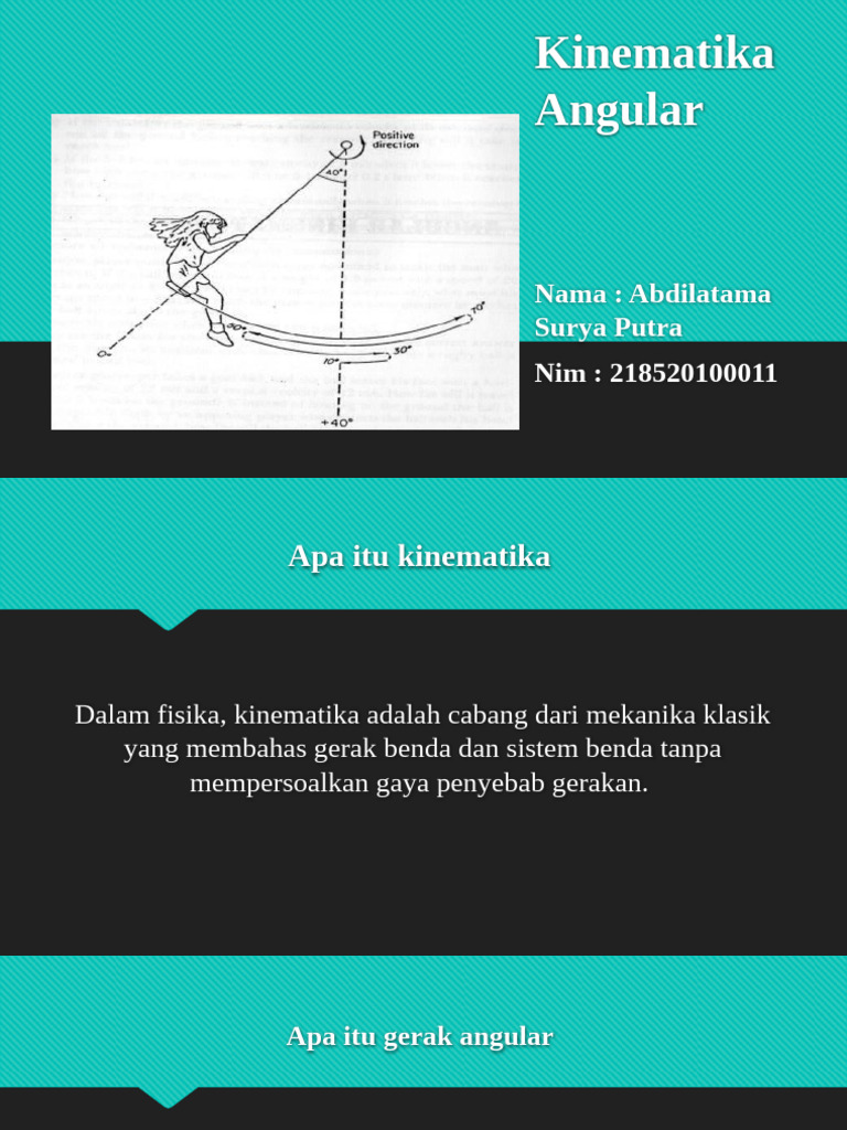 Definisi dan Konsep Kinematika | PDF