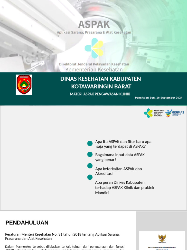 Panduan ASPAK Klinik Dinas Kesehatan | PDF