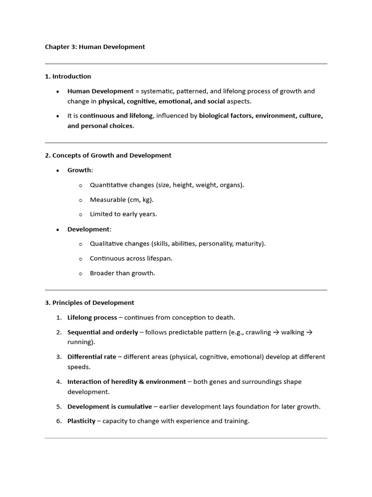 Overview of Human Development Stages | PDF | Developmental Psychology ...