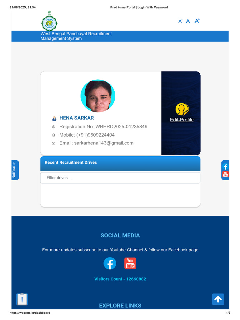 PNRD HRMS Portal Login Guide | PDF | Computing | Internet
