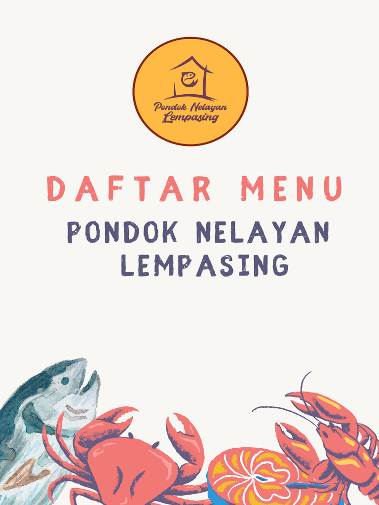 Daftar Menu Pondok Nelayan Lempasing | PDF