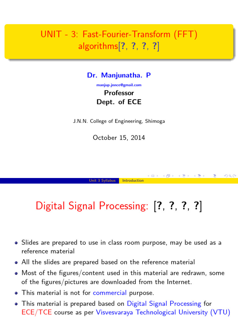 Fft Algorithms1 | PDF | Fast Fourier Transform | Discrete Fourier Transform