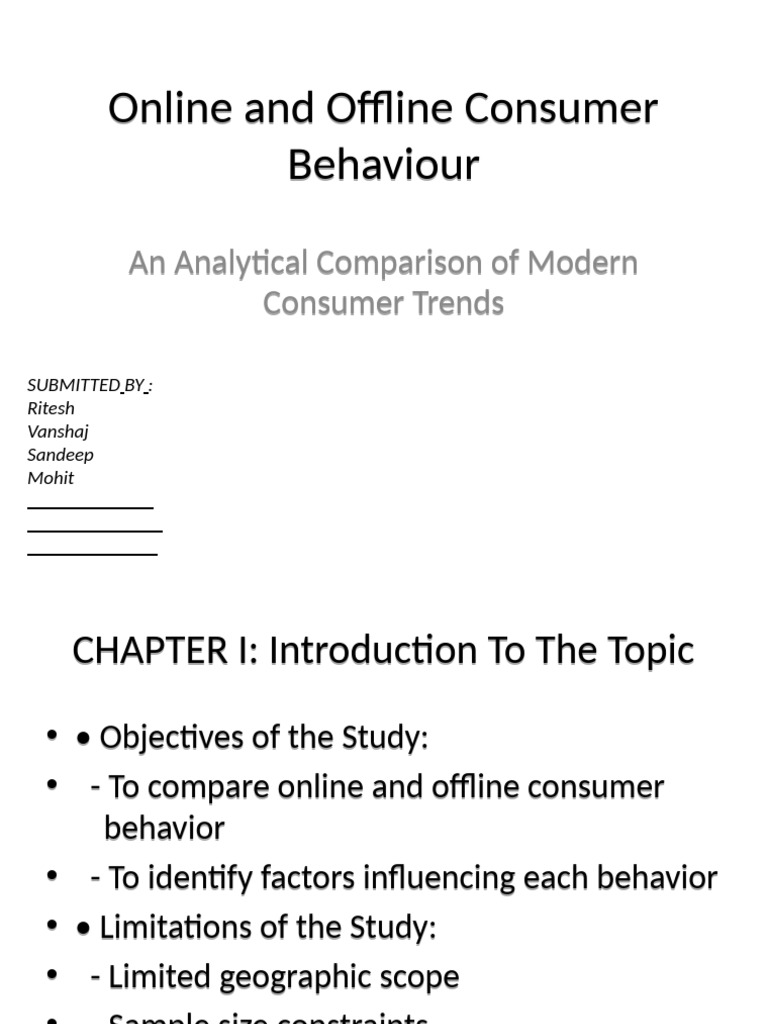Online vs Offline Consumer Behavior Analysis | PDF