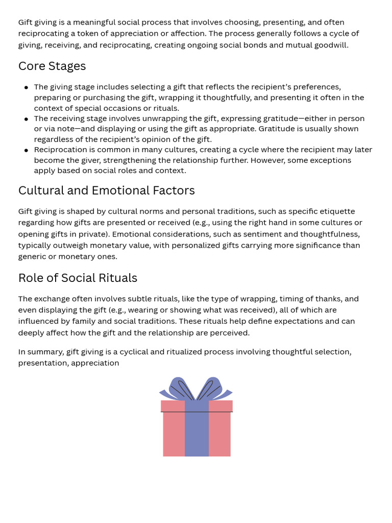 Understanding the Gift Giving Process | PDF