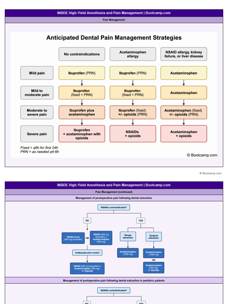 INBDE Anesthesia & Pain Management Guide | PDF | Nonsteroidal Anti ...