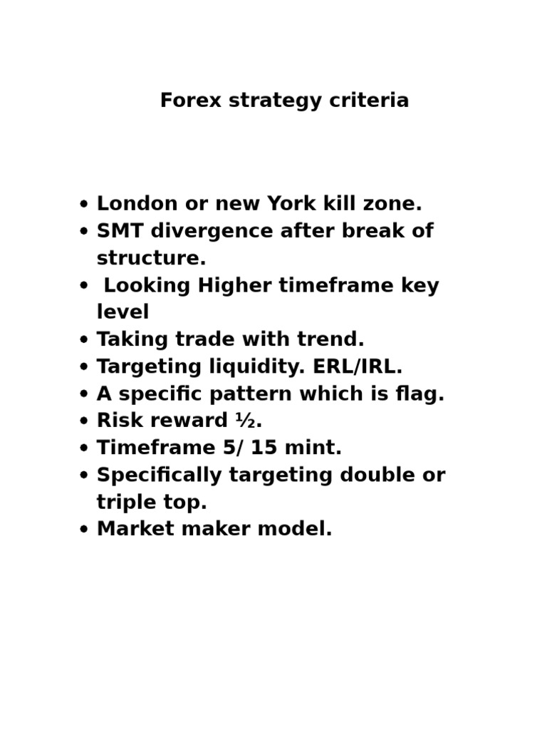 Forex Trading Strategy Overview | PDF