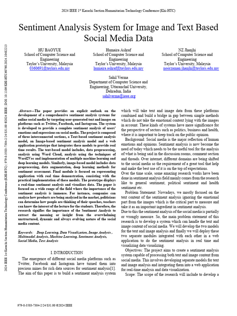 Sentiment Analysis for Social Media Data | PDF | Deep Learning ...