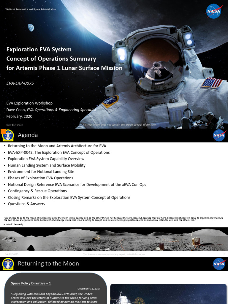 Artemis EVA Operations Overview | PDF | Moon | Extravehicular Activity