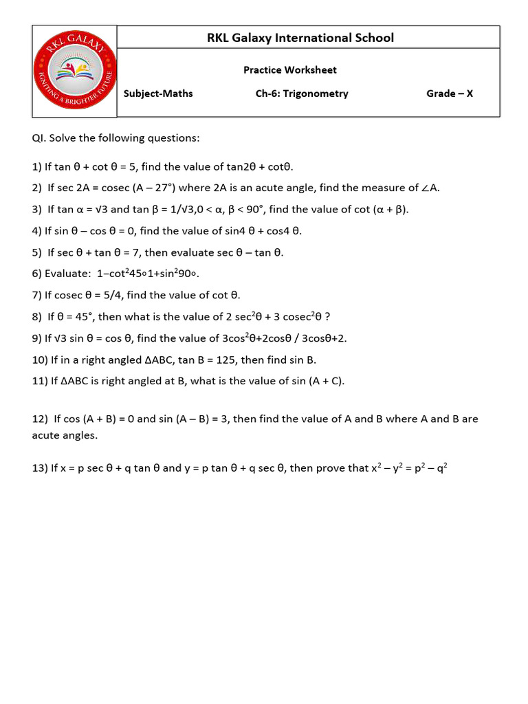 GR 10 Maths Trigonometry-1.1757740287 | PDF