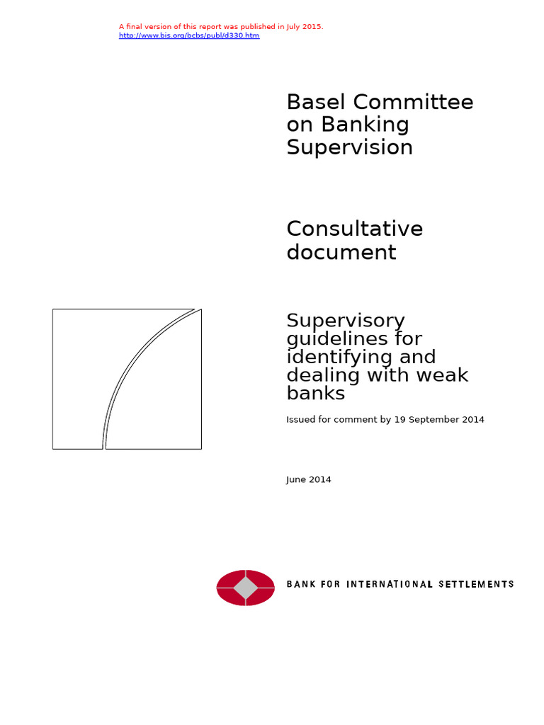Guidelines for Identifying Weak Banks | PDF | Banks | Macroprudential ...