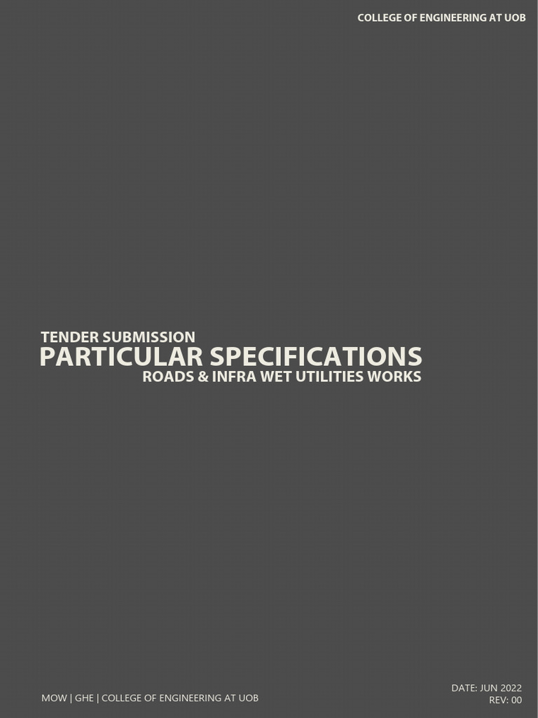 Infra Specs - 15.06.22 | PDF | Risk | Specification (Technical Standard)