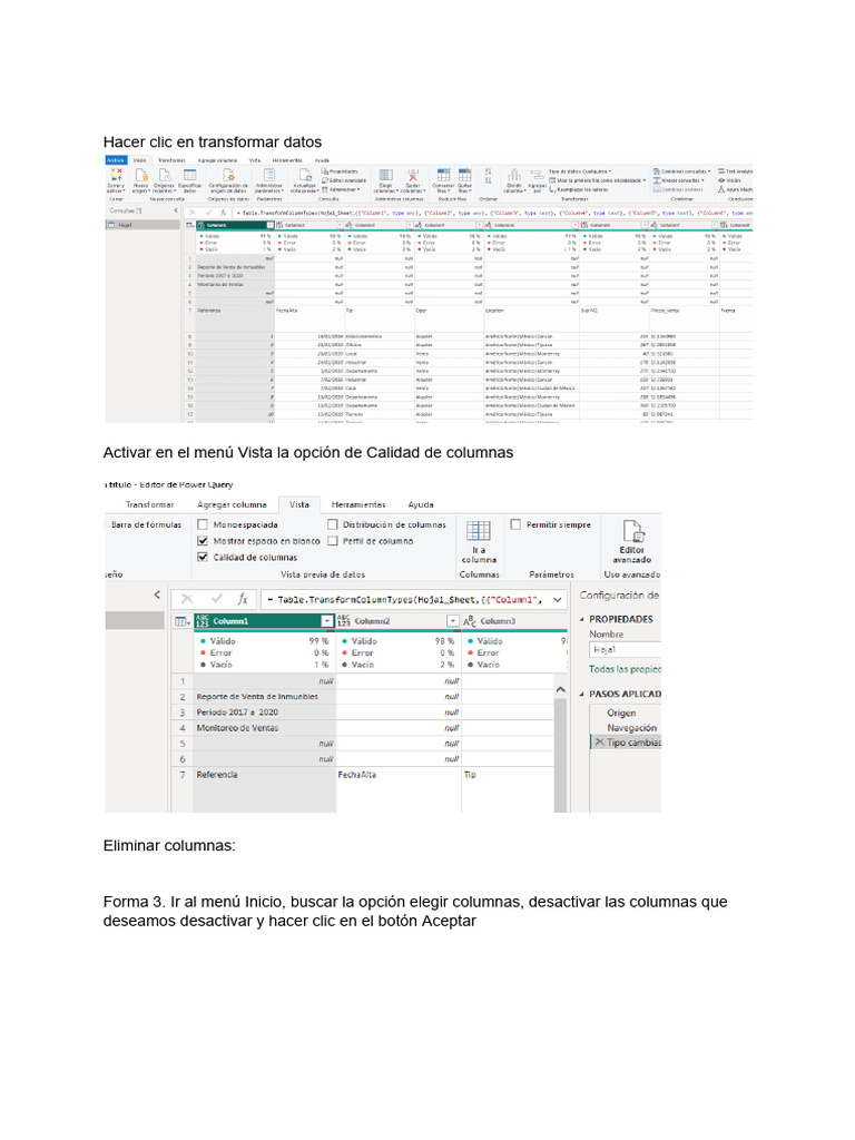 Limpieza de Datos en Power BI | PDF | Software | Informática