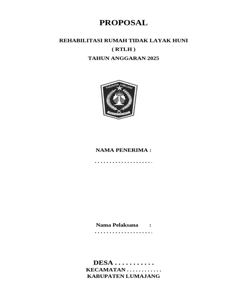 2025 - Format Proposal RTLH | PDF