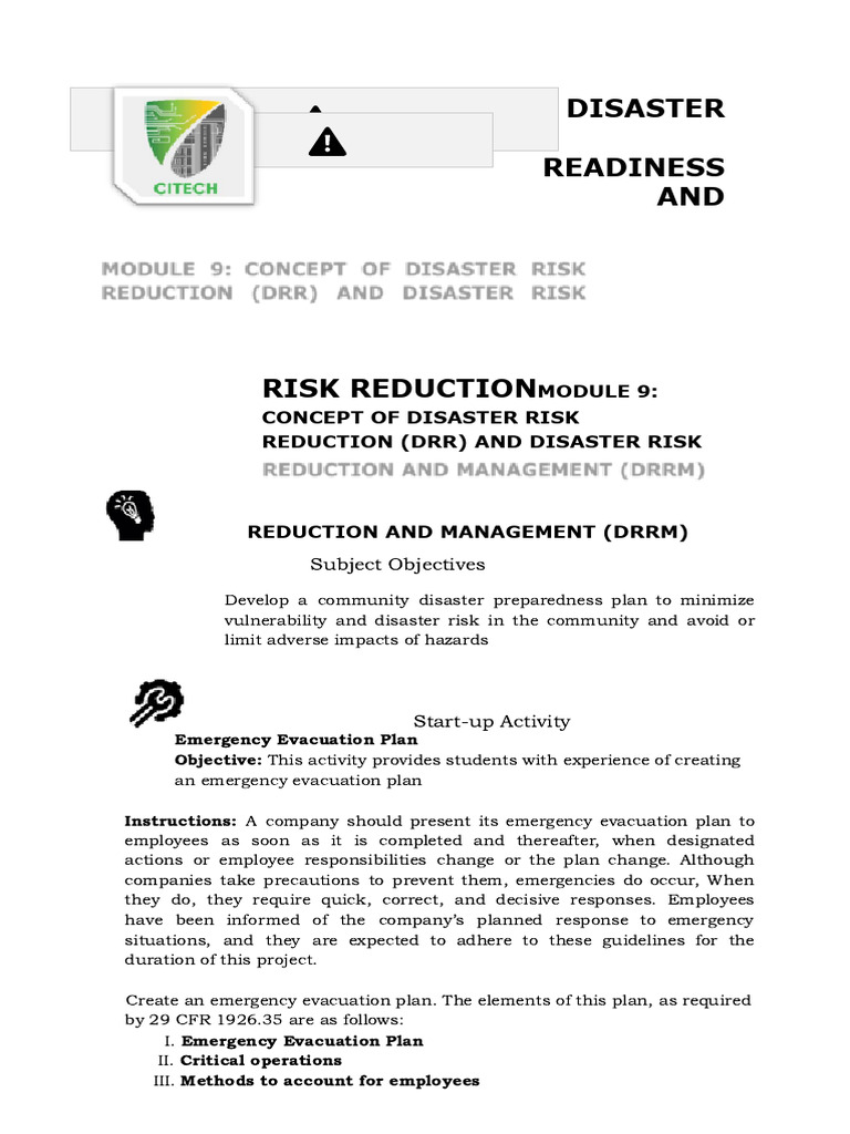 Disaster Risk Reduction and Management Guide | PDF | Disaster Risk ...