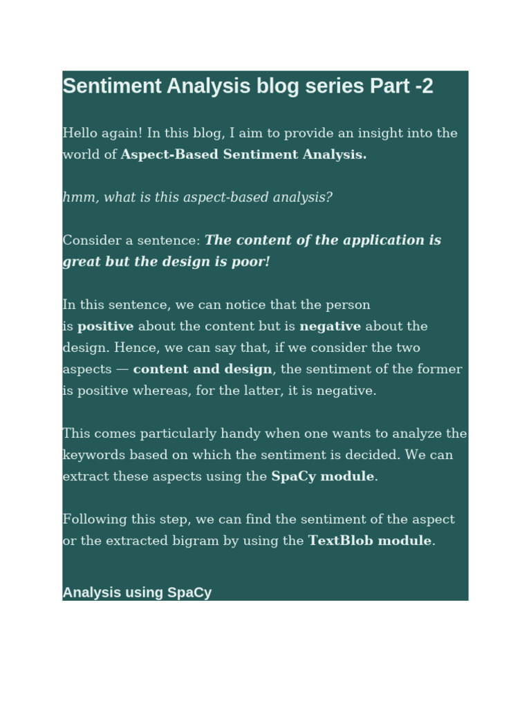 Aspect-Based Sentiment Analysis Guide | PDF | Computing | Computer ...