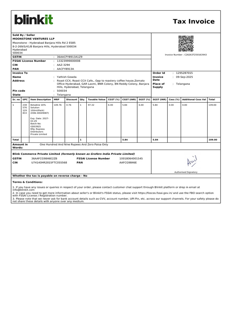 ForwardInvoice ORD69203111901 | PDF