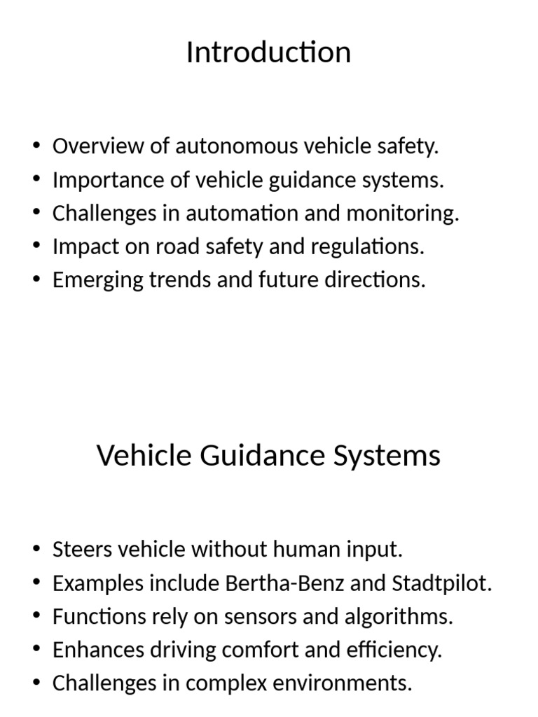 Safety Concept For Autonomous Vehicles 10 Slides | PDF | Safety ...