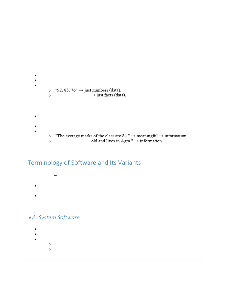 Data Processing Basics and Software Types | PDF | Computing | Arithmetic