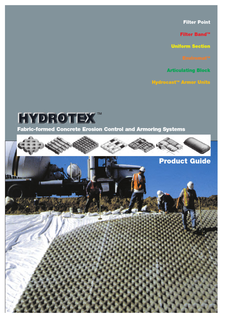 Hydrotex Erosion Control Systems Guide | PDF | Concrete | Levee