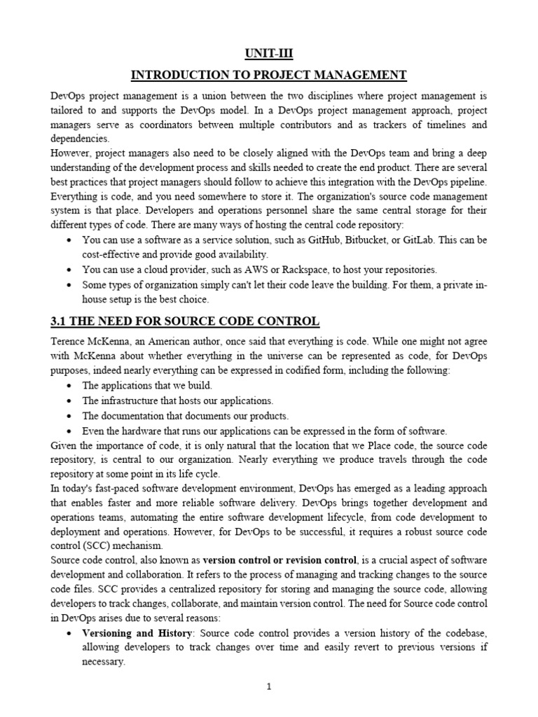 DevOps Project Management Essentials | PDF | Version Control | Software ...