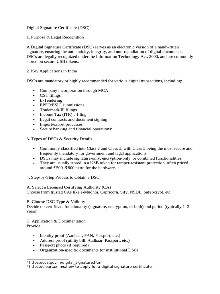 Digital Signature Certificate Guide | PDF | Public Key Certificate ...