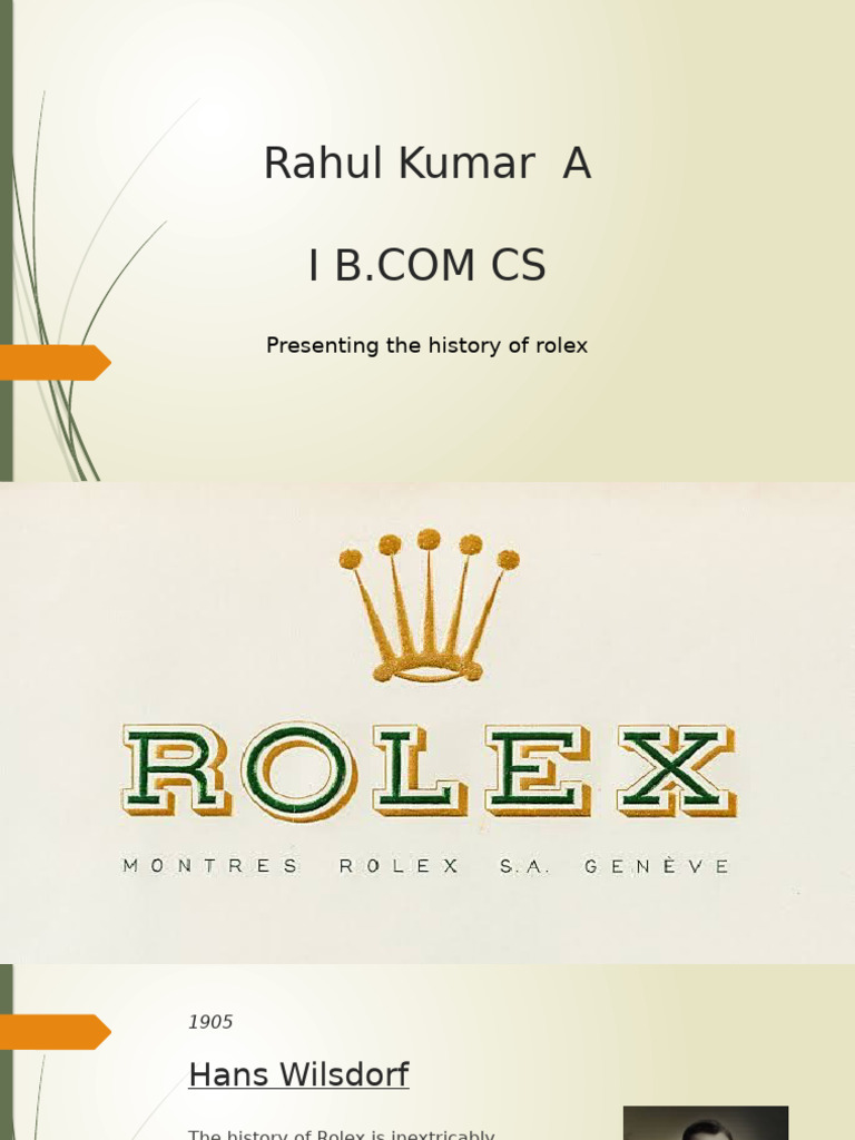 History and Evolution of Rolex | PDF | Portable Tools | Watch