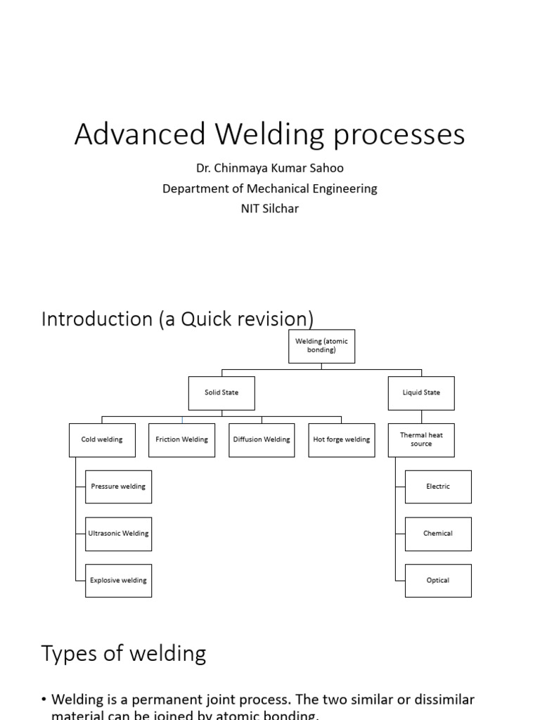 Advanced Welding Processes Overview | PDF | Construction | Welding