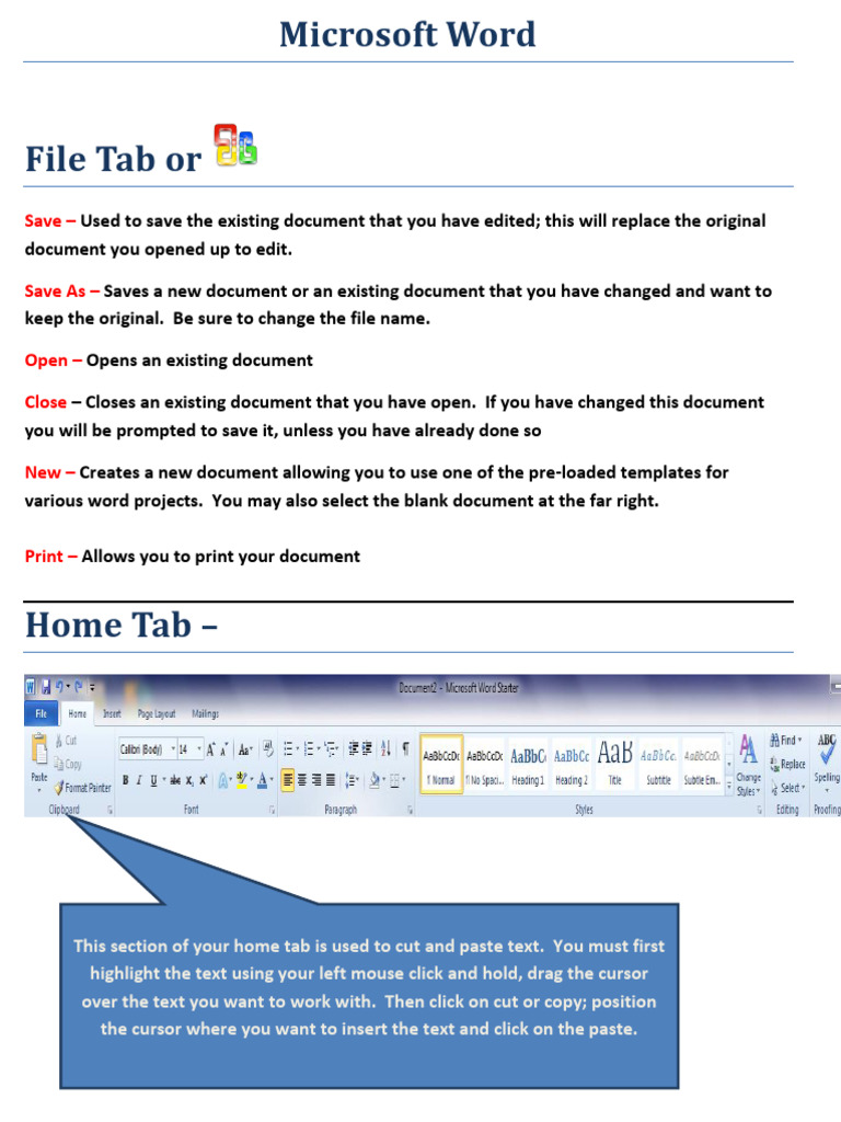 Microsoft Word Essential Functions Guide | PDF | Microsoft Word ...