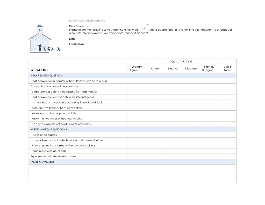Edgewood High School Heat Survey | PDF
