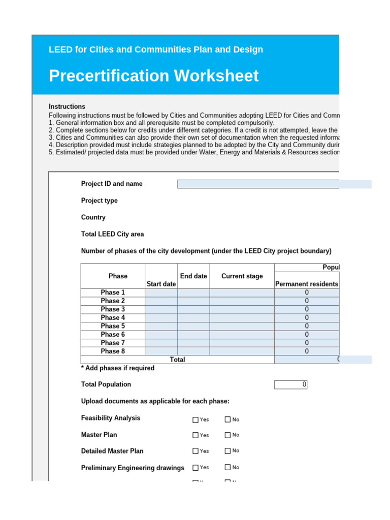 LEED Cities & Communities Precertification Guide | PDF | Stormwater ...