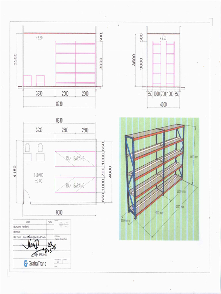 Layout Rak Barang Pasuruan | PDF