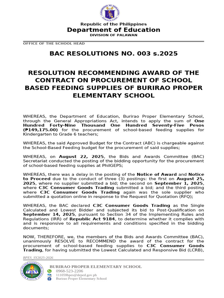 Bac Resolution SBFP | PDF