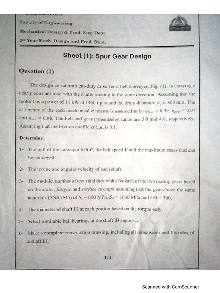 Example For Spur Gear | PDF
