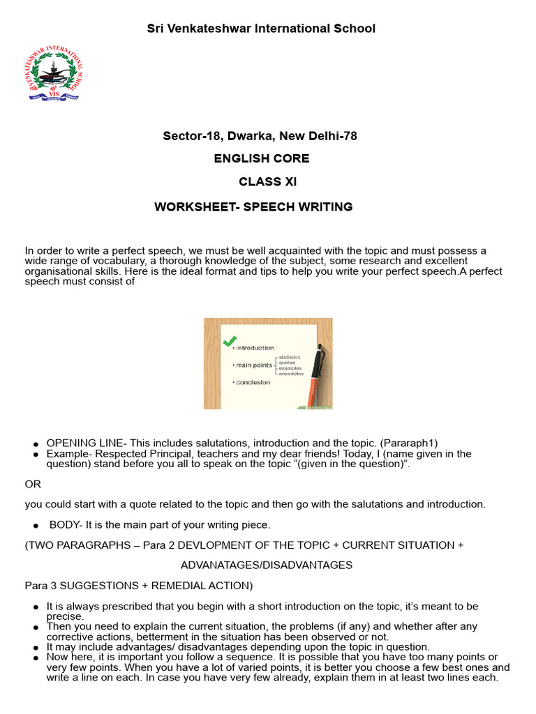 Speech Writing Guide and Examples | PDF | Anger | Psychological Concepts