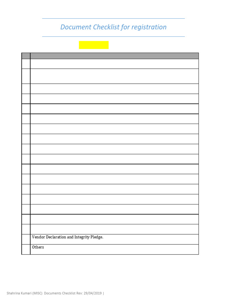 Limited Company Document Checklist | PDF | Business