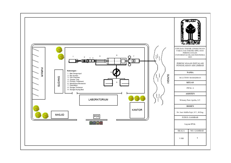 Rencana Layout Instalasi IPAL 2023 | PDF