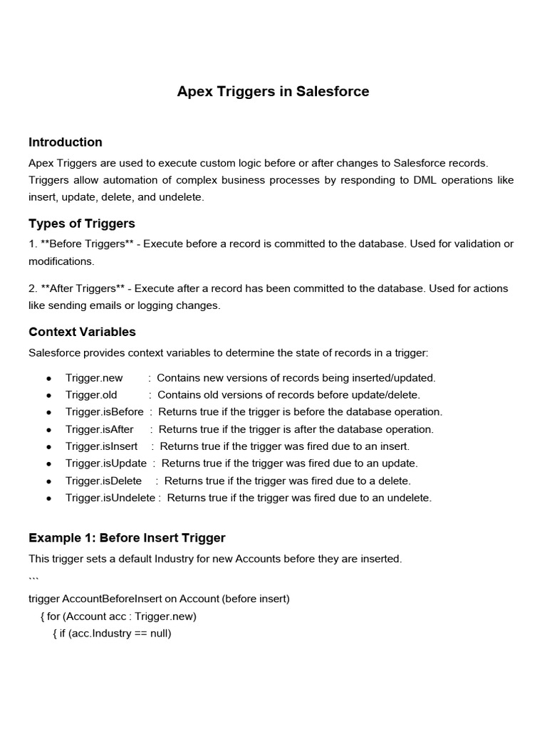 Apex Triggers in Salesforce 1744398477 | PDF | Data Management Software ...