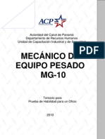 Mecanico Equipo Pesado MG 10