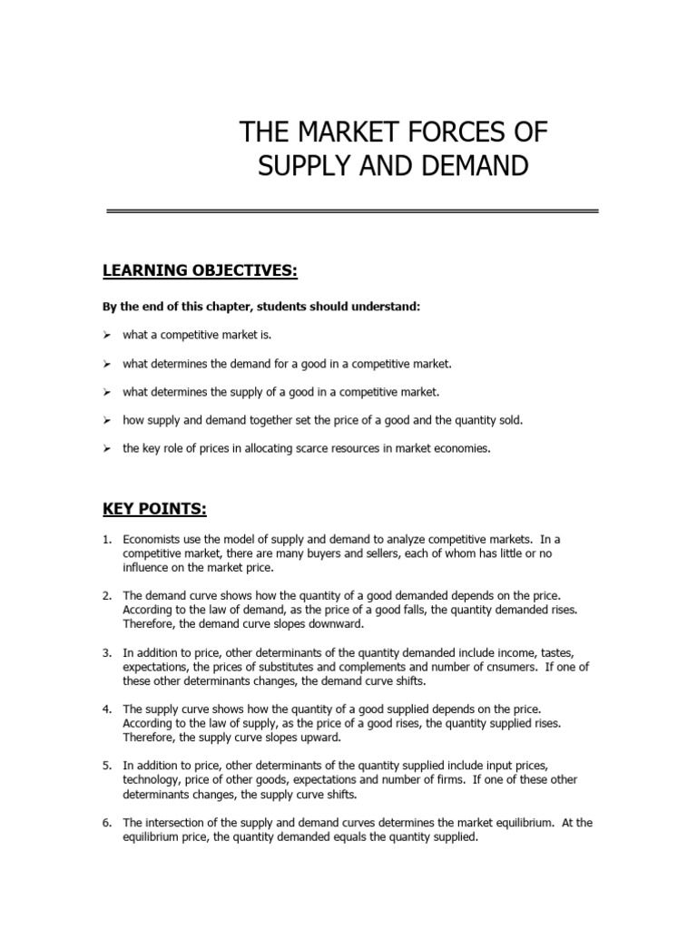 Analyzing Market Equilibrium Changes | PDF | Supply And Demand | Supply ...