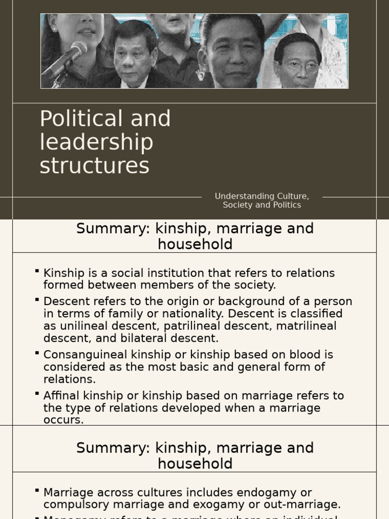 Kinship, Marriage, and Political Structures | PDF | Marriage | Family
