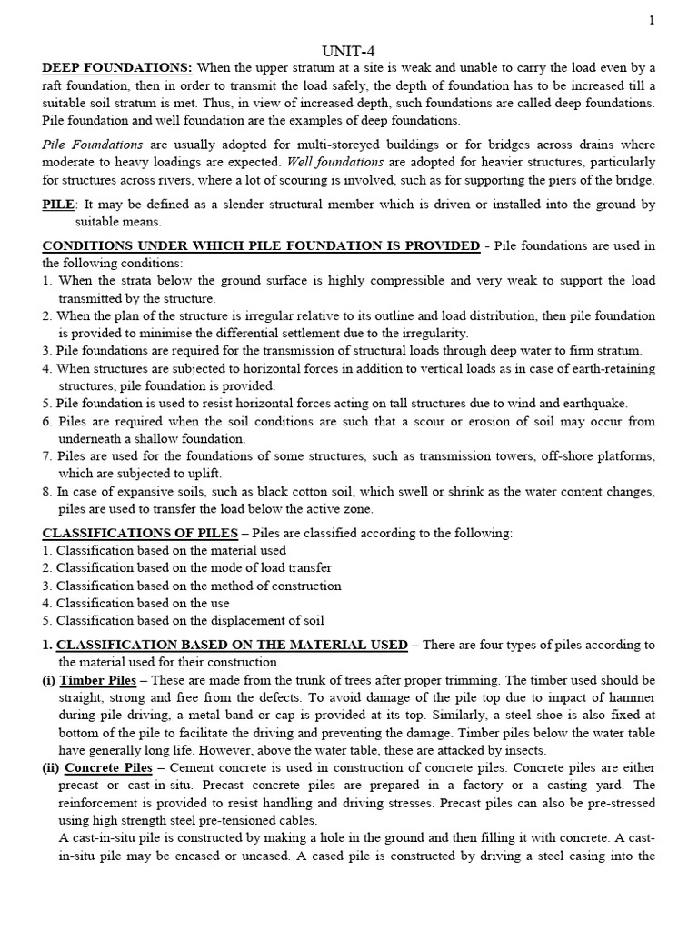 Pile Foundation | PDF | Foundation (Engineering) | Concrete