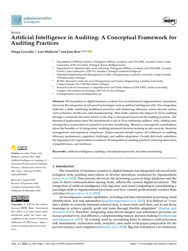 AI's Impact on Auditing Practices Framework | PDF | Audit | Artificial ...