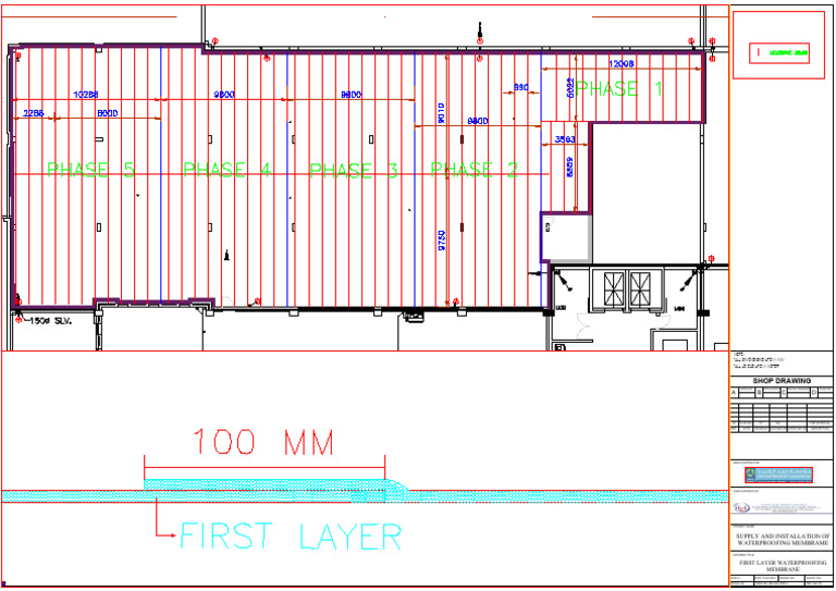 Waterproofing Membrane Shop Drawing | PDF