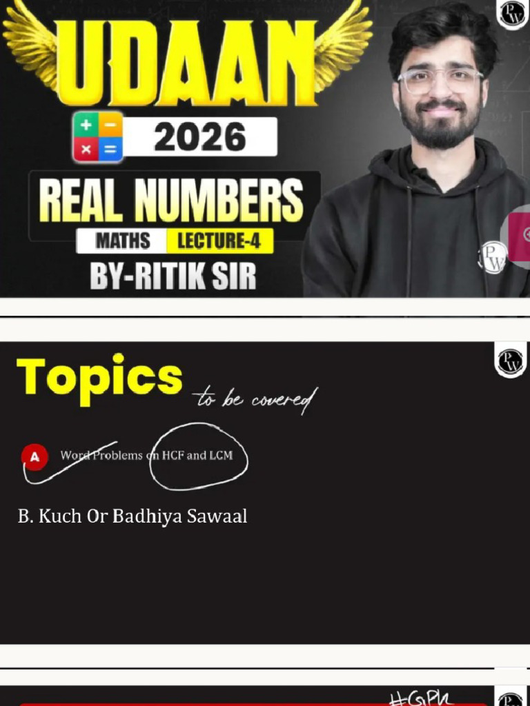 Udaan 2026 Maths Lecture - 4 | PDF