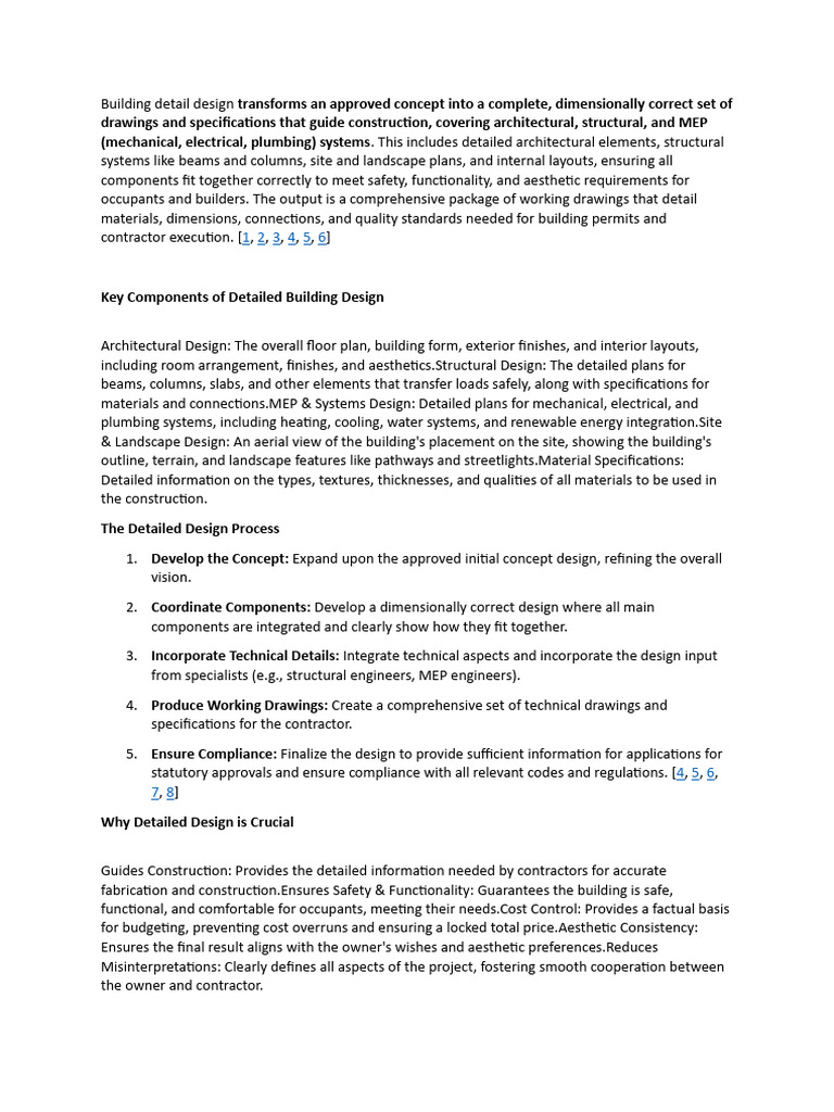 Essential Steps in Detailed Building Design | PDF | Specification ...