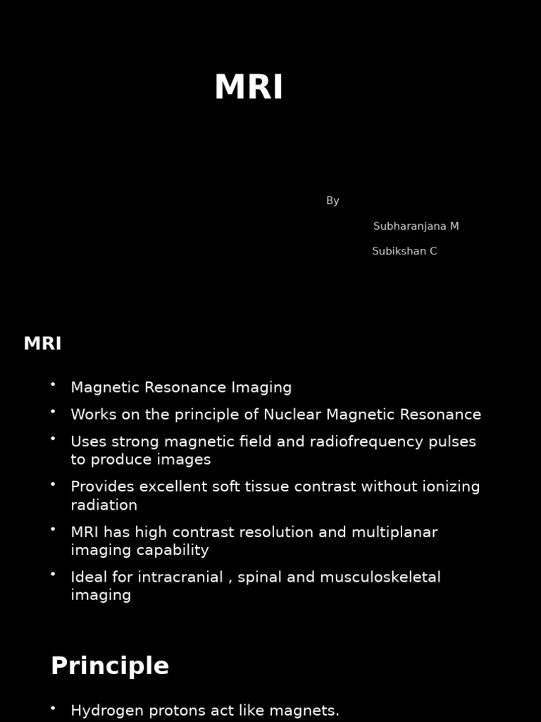 MRI Imaging Techniques and Applications | PDF