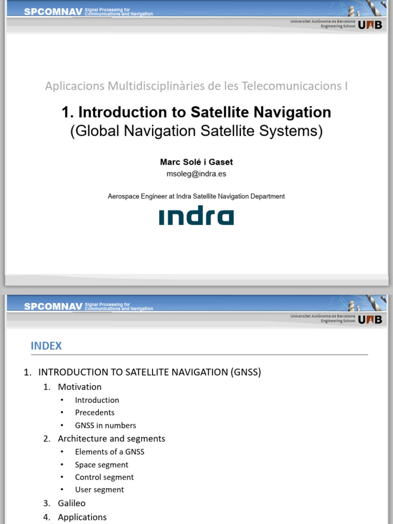 Satellite Navigation Overview and Applications | PDF | Satellite ...