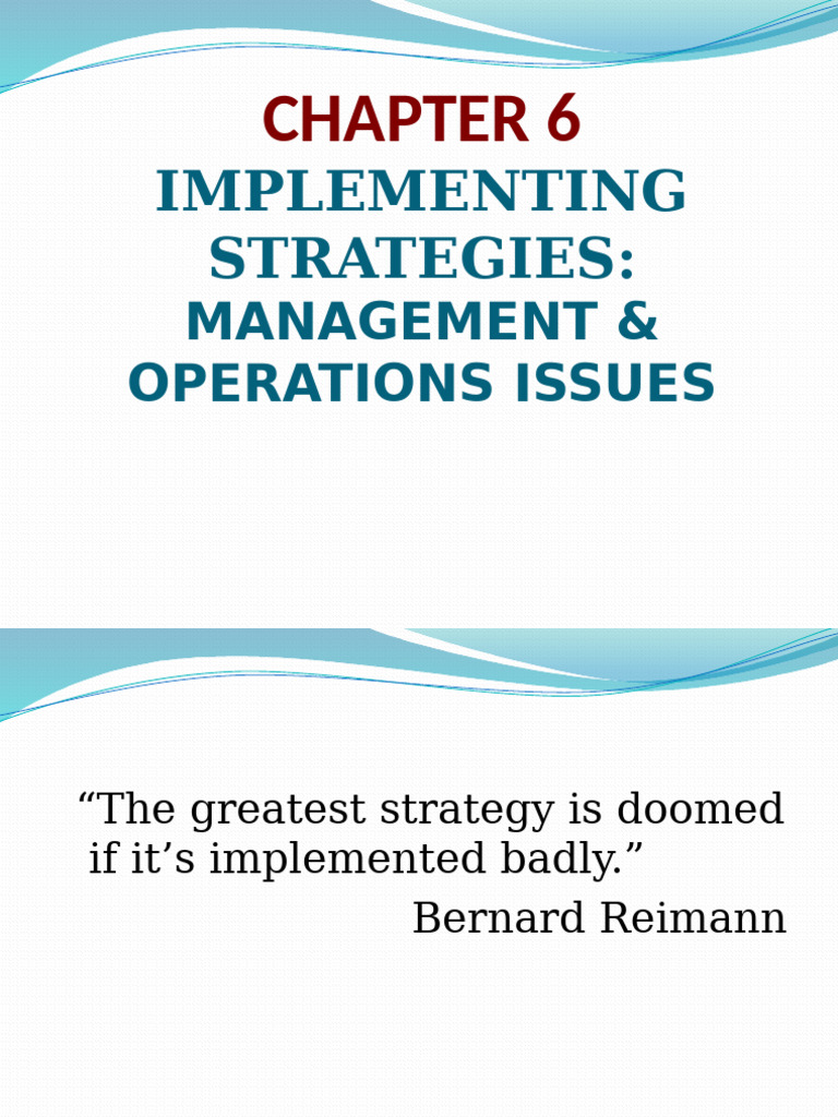 Strategy Implementation Essentials | PDF | Policy | Strategic Management