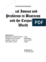 Ethical Issues and Problems in Business and the Corporate World