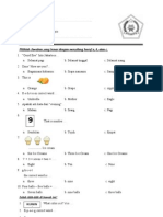 Id Soal SD Kelas 1 - Latihan Ulangan Semester I Bahasa Inggris (Madrasah Ibtidaiyah